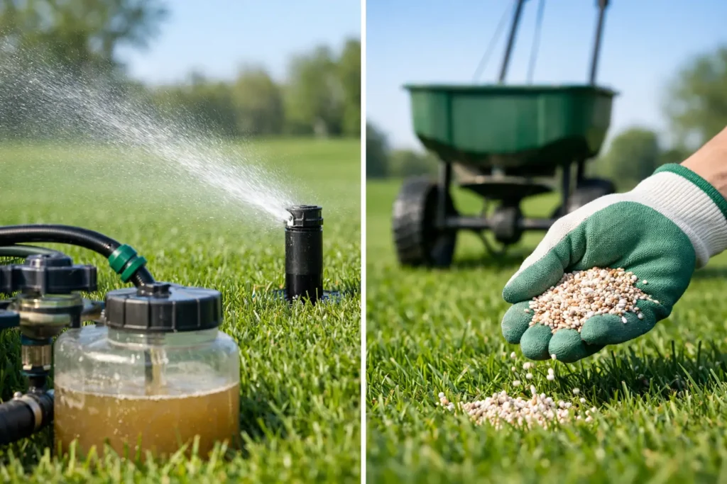 Fertigation Versus Dry Fertilization for Turf