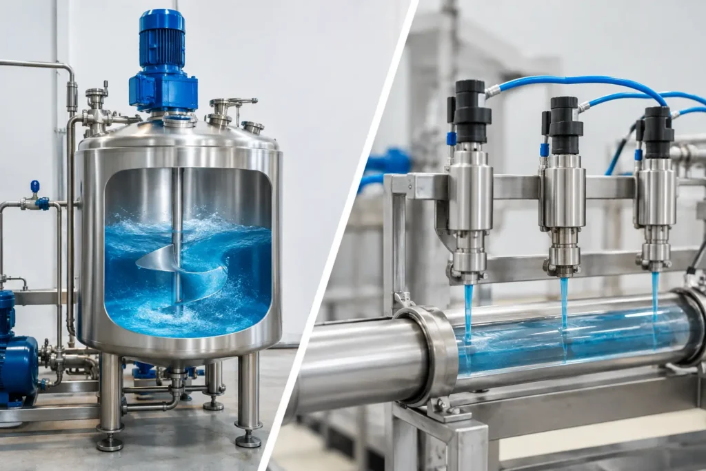 Batch Mixing Versus Inline Dosing Compared